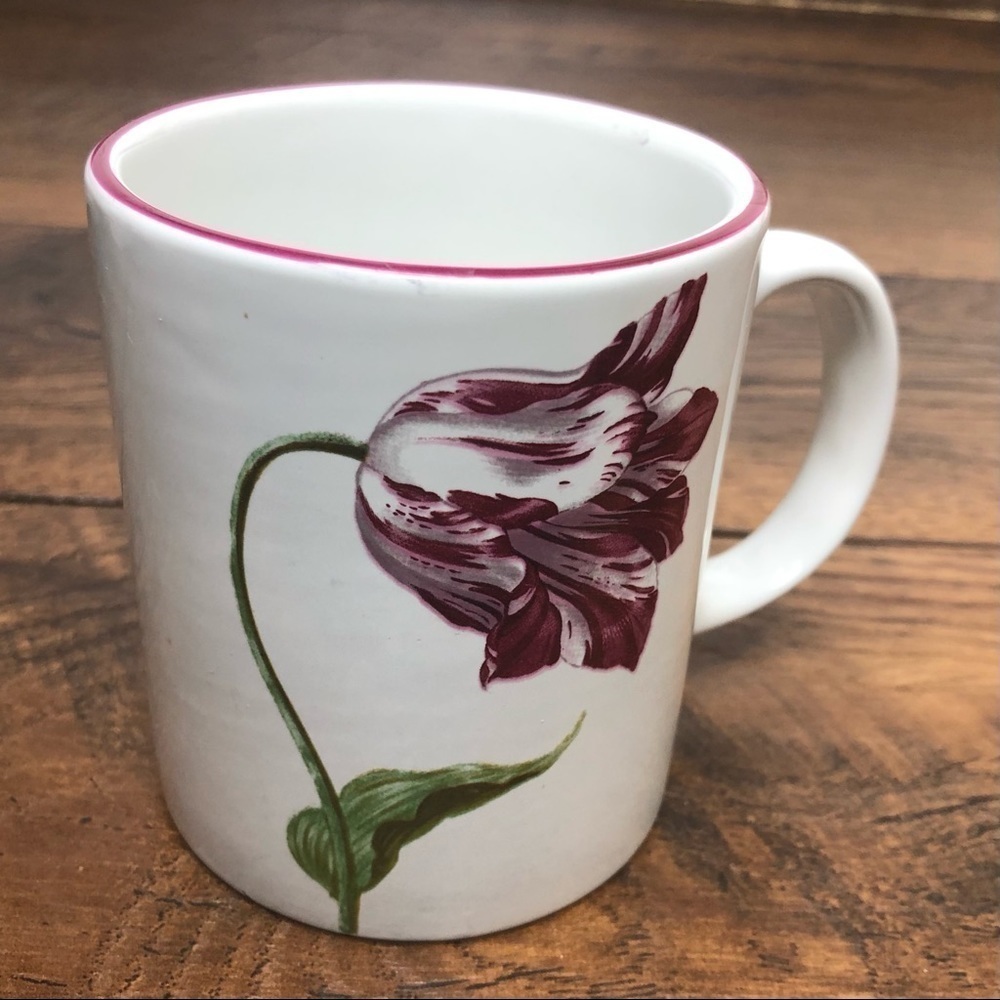 Floral Coffee Cup Mug with Butterfly